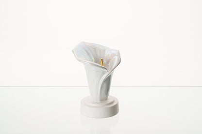 Calla Lily Keepsake Urn - Pearly White | Ceramic - Pulvis Art Urns