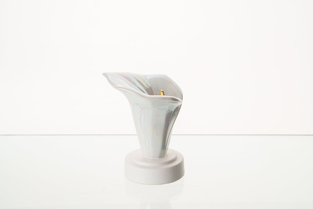 Pulvis Art Urns Keepsake Urn Calla Lily Keepsake Urn - Pearly White | Ceramic