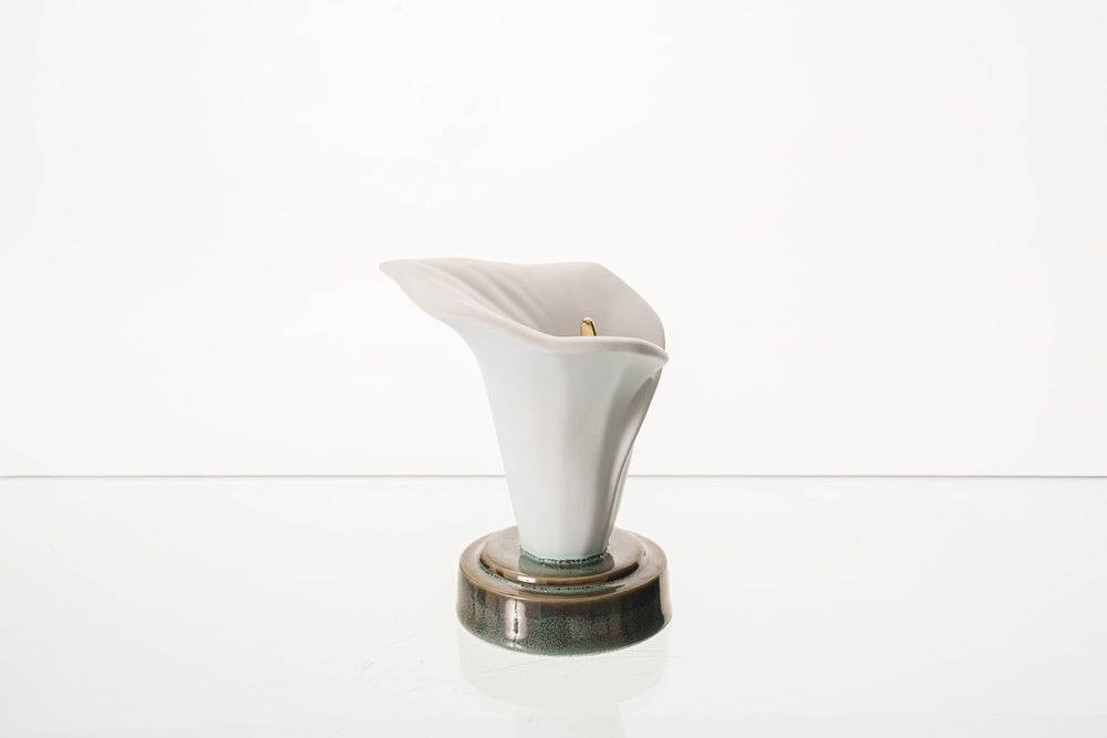 Pulvis Art Urns Keepsake Urn Calla Lily Keepsake Urn - White Matte | Ceramic