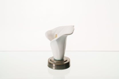 Calla Lily Keepsake Urn - White Matte | Ceramic - Pulvis Art Urns