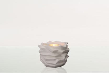 Candleholder Keepsake Urn For Ashes | Unglazed | Ceramic Keepsake - Pulvis Art Urns