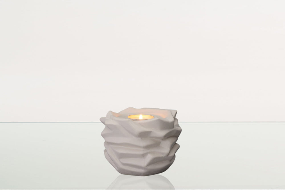 Pulvis Art Urns Keepsake Urn Candleholder Keepsake Urn For Ashes | Unglazed | Ceramic Keepsake
