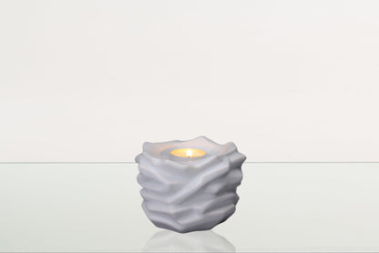Candleholder Keepsake Urn For Ashes | White | Ceramic Keepsake - Pulvis Art Urns