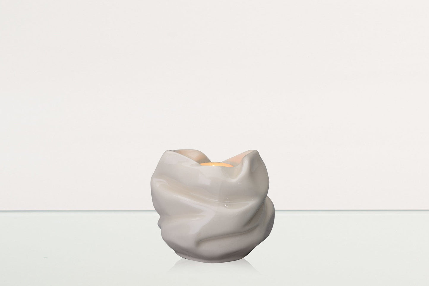 Pulvis Art Urns Keepsake Urn Cremation Keepsake Urn For Ashes With Candle | Off-white | Ceramic Urn