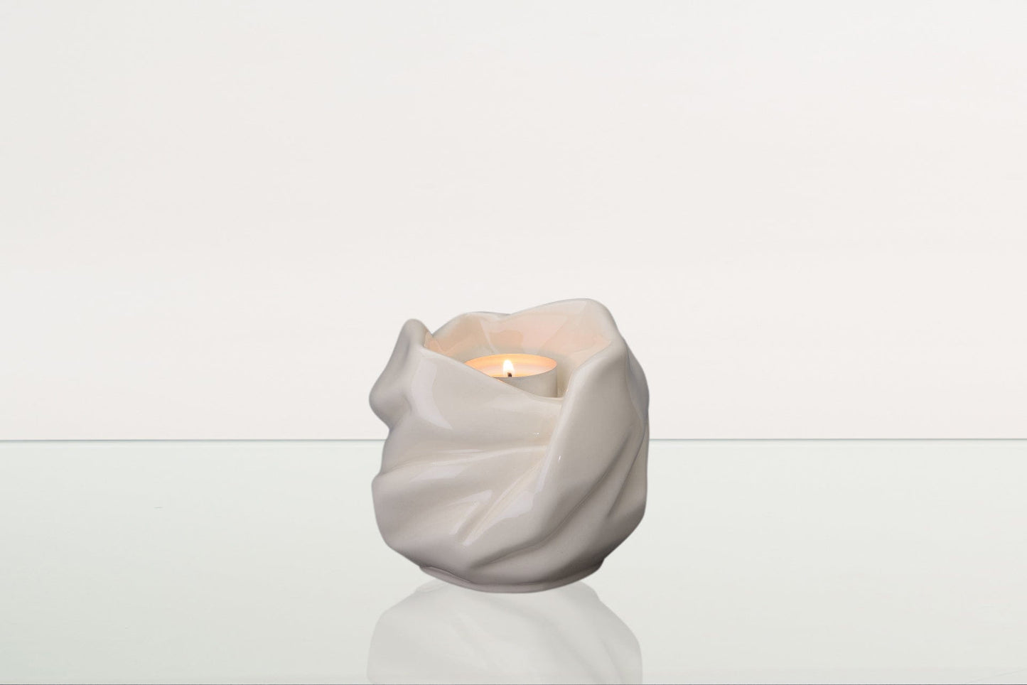 Pulvis Art Urns Keepsake Urn Cremation Keepsake Urn For Ashes With Candle | Transparent | Ceramic Urn