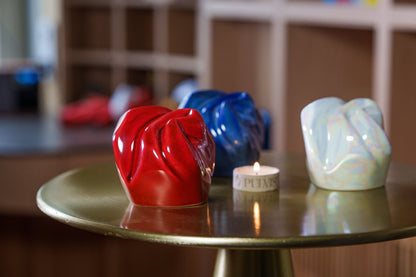 Cremation Keepsake Urn "Precious" - Small Keepsake | Blue Melange | Ceramic - Pulvis Art Urns
