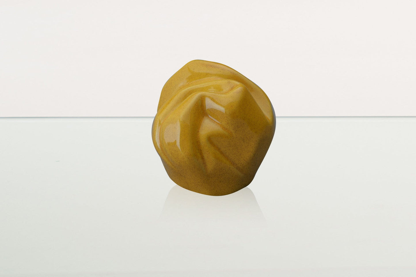 Pulvis Art Urns Keepsake Urn Cremation Keepsake Urn "Precious" - Small Keepsake |Amber Yellow | Ceramic