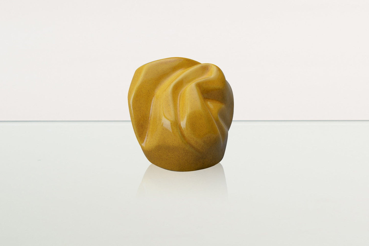 Pulvis Art Urns Keepsake Urn Cremation Keepsake Urn "Precious" - Small Keepsake |Amber Yellow | Ceramic