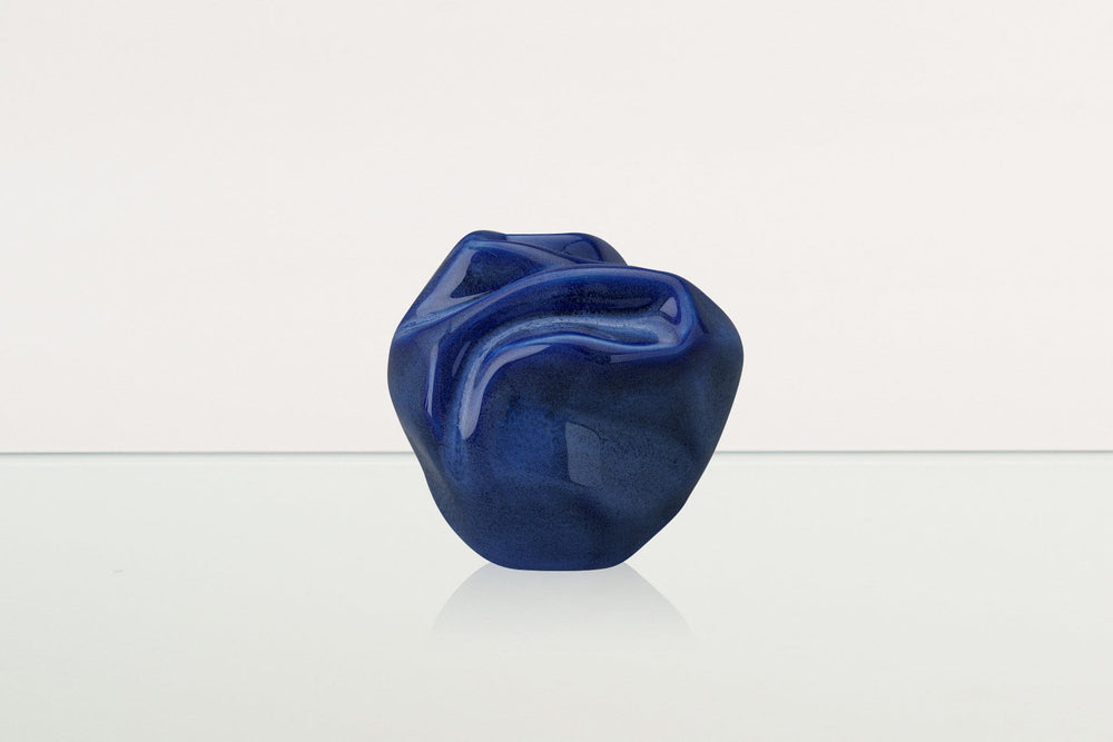 Pulvis Art Urns Keepsake Urn Cremation Keepsake Urn "Precious" - Small Keepsake | Blue Melange | Ceramic