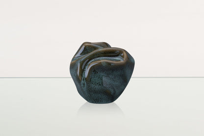 Cremation Keepsake Urn "Precious" - Small Keepsake | Oily Green Melange| Ceramic - Pulvis Art Urns