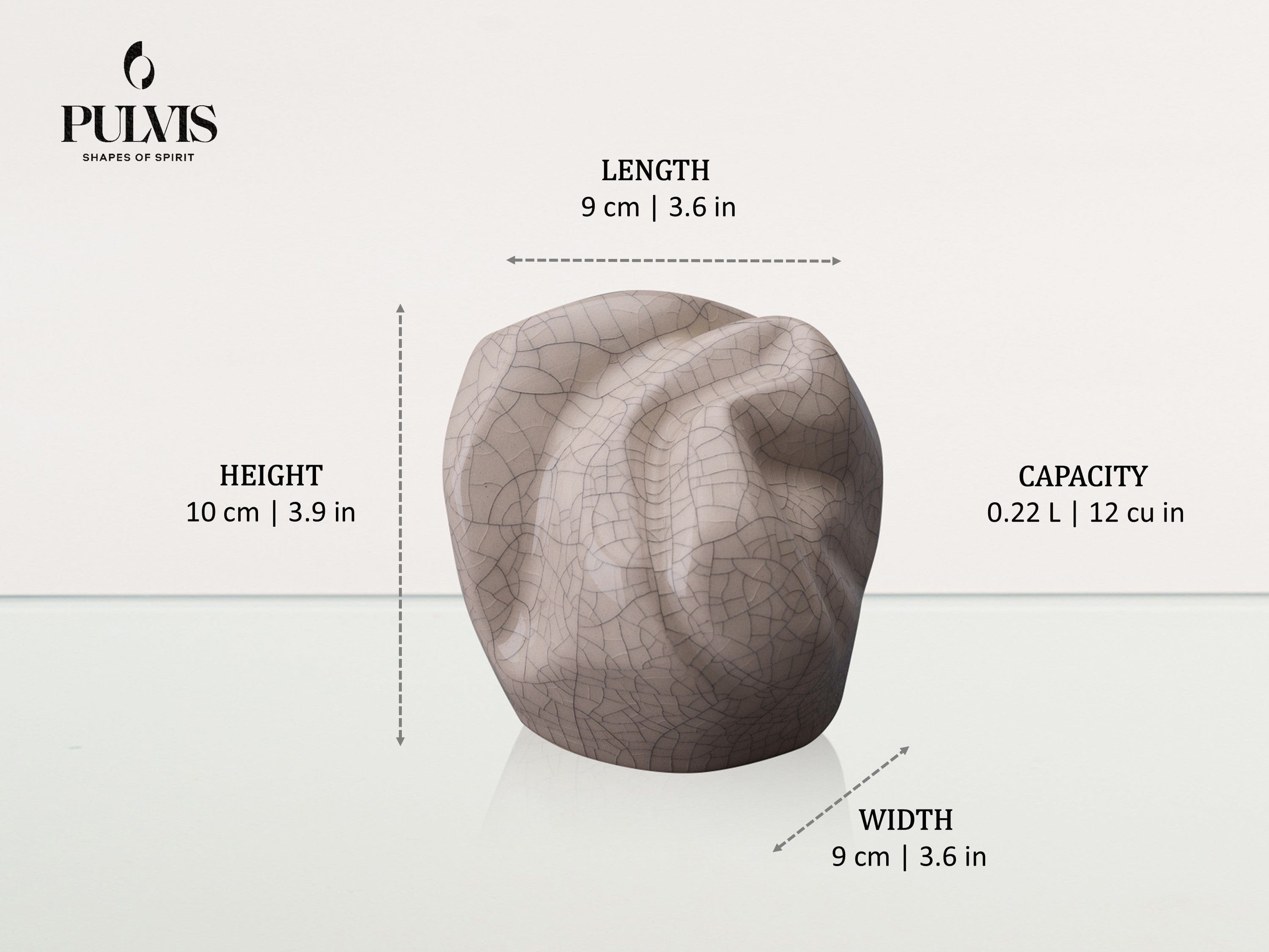 Pulvis Art Urns Keepsake Urn Cremation Keepsake Urn "Precious" - Small Keepsake | Pearly White | Ceramic