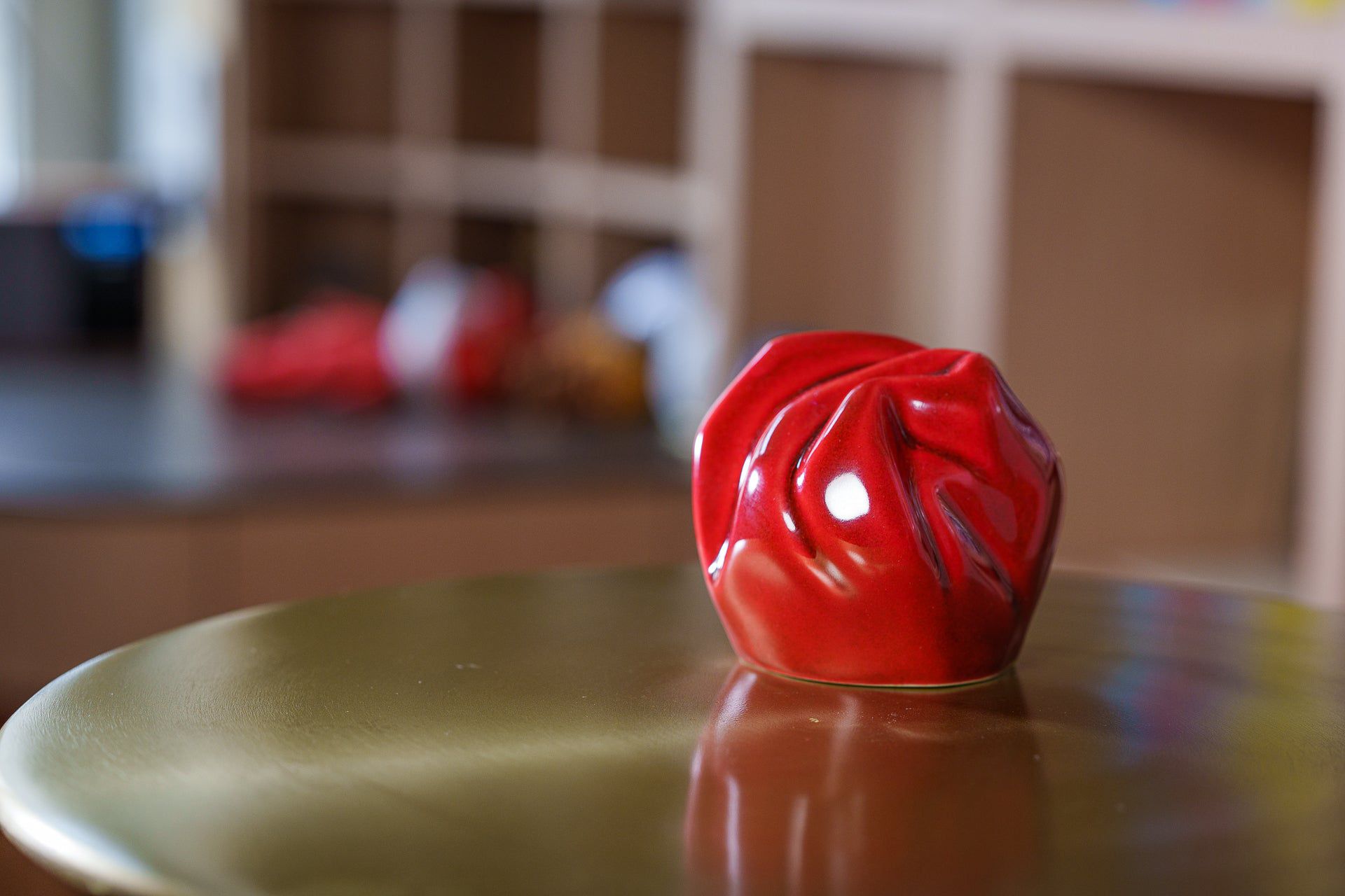 Cremation Keepsake Urn "Precious" - Small Keepsake | Red | Ceramic - Pulvis Art Urns