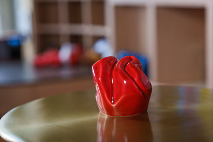 Cremation Keepsake Urn "Precious" - Small Keepsake | Red | Ceramic - Pulvis Art Urns