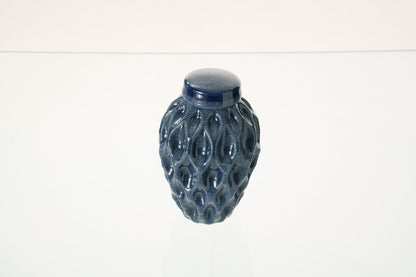 Cremation Urn "Echo" - 3D Printed Ceramic Urn | Blue Melange | Keepsake - Pulvis Art Urns