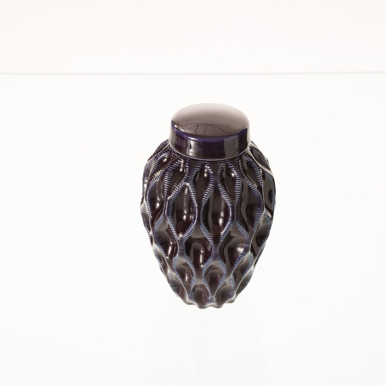 Cremation Urn "Echo" - 3D Printed Ceramic Urn | Violet | Keepsake - Pulvis Art Urns