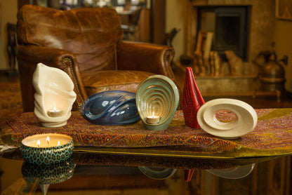 Eternity Handmade Cremation Keepsake Urn - Small Urn | Oily Green | Ceramic - Pulvis Art Urns