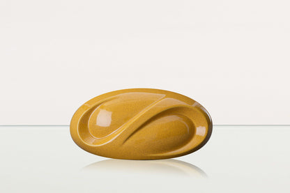 Eternity Handmade Cremation Keepsake Urn - Small Urn | Amber Yellow | Ceramic - Pulvis Art Urns