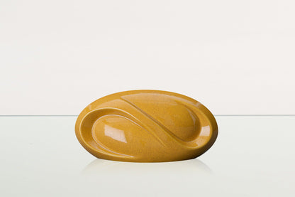 Eternity Handmade Cremation Keepsake Urn - Small Urn | Amber Yellow | Ceramic - Pulvis Art Urns