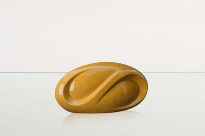 Eternity Handmade Cremation Keepsake Urn - Small Urn | Amber Yellow | Ceramic - Pulvis Art Urns