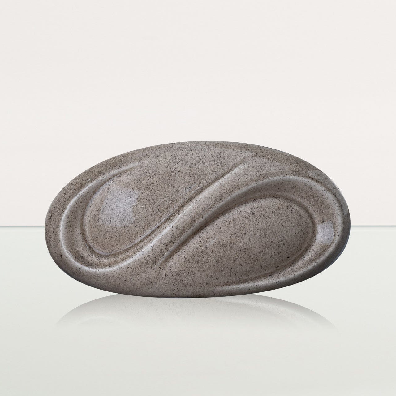 Eternity Handmade Cremation Keepsake Urn - Small Urn | Beige Grey | Ceramic - Pulvis Art Urns