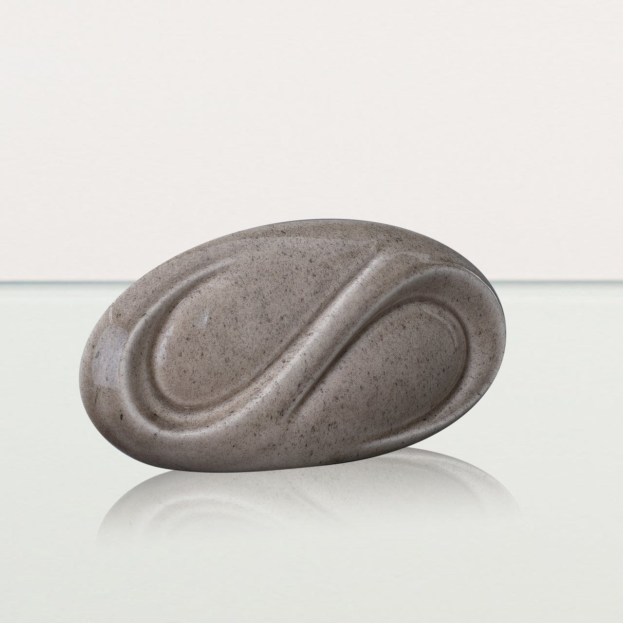 Eternity Handmade Cremation Keepsake Urn - Small Urn | Beige Grey | Ceramic - Pulvis Art Urns