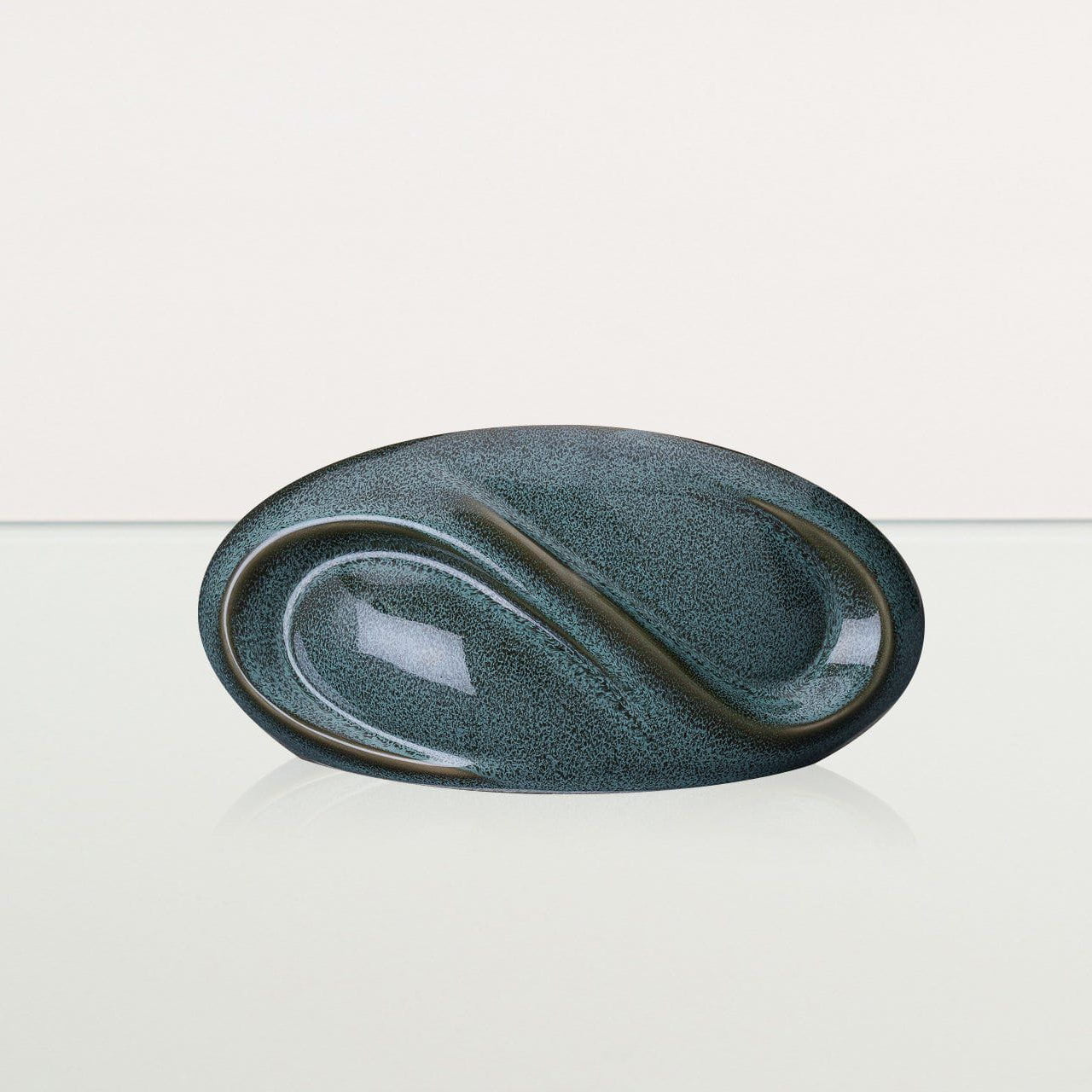 Eternity Handmade Cremation Keepsake Urn - Small Urn | Oily Green Melange - Pulvis Art Urns