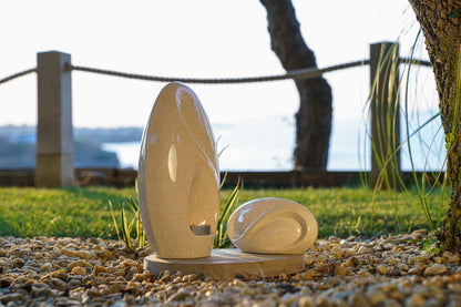 Eternity Handmade Cremation Keepsake Urn - Small Urn | White | Ceramic - Pulvis Art Urns