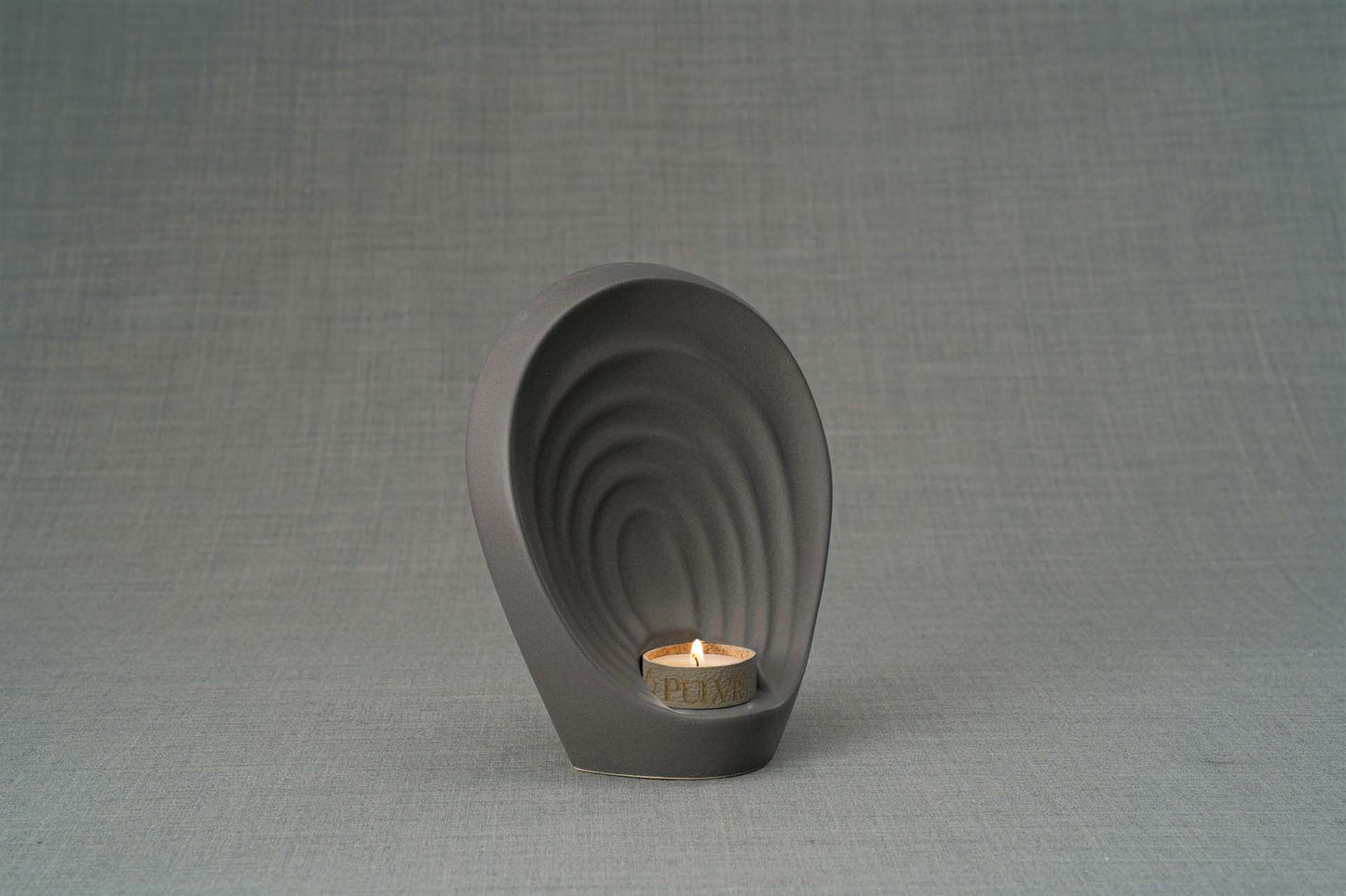 Pulvis Art Urns Keepsake Urn Handmade Cremation Keepsake Urn "Guardian" - Small | Gray Matte | Ceramic