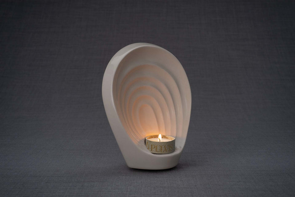 
                  
                    Pulvis Art Urns Keepsake Urn Handmade Cremation Keepsake Urn "Guardian" - Small | Transparent | Ceramic
                  
                