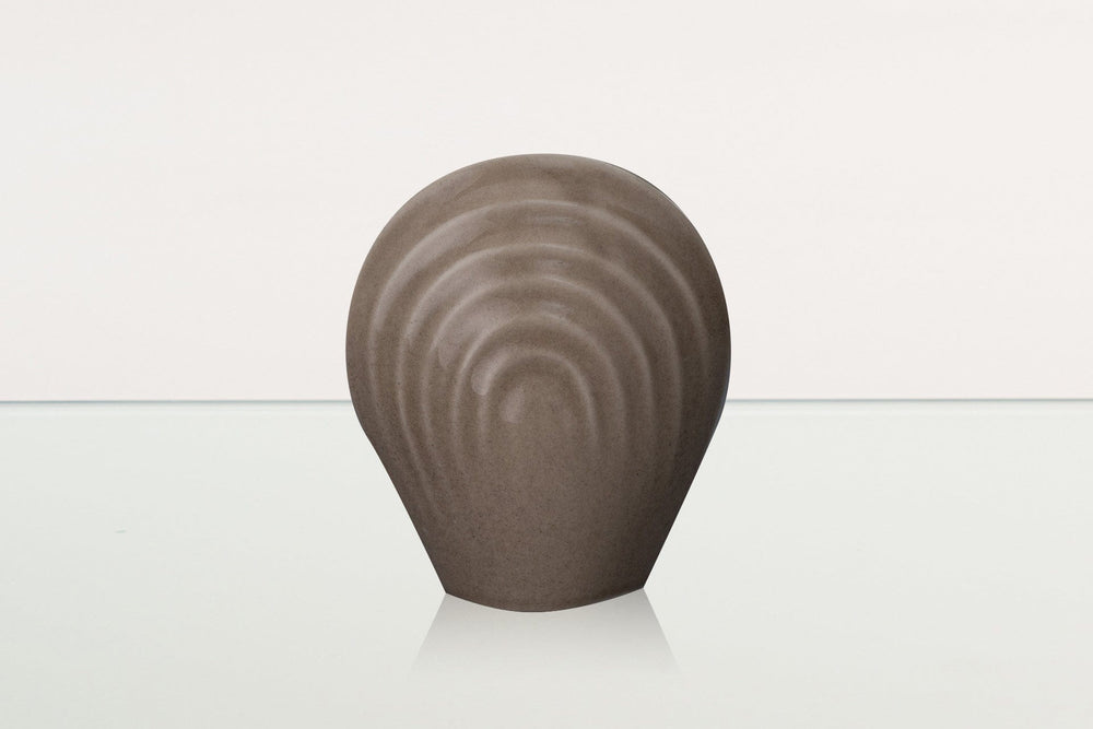Pulvis Art Urns Keepsake Urn Handmade Cremation Keepsake Urn "Guardian" - Small Urn | Beige Grey | Ceramic