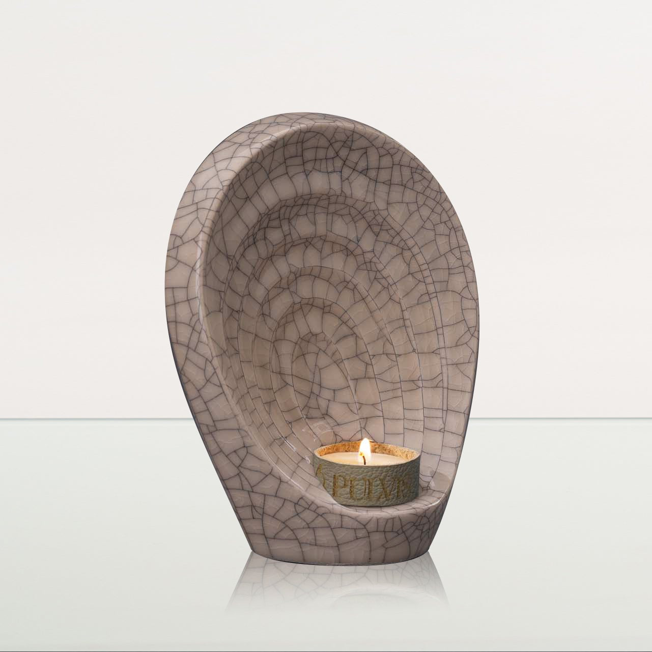 Handmade Cremation Keepsake Urn "Guardian" - Small Urn | Craquelure | Ceramic - Pulvis Art Urns