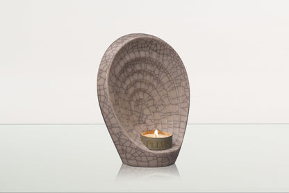 Handmade Cremation Keepsake Urn "Guardian" - Small Urn | Craquelure | Ceramic - Pulvis Art Urns