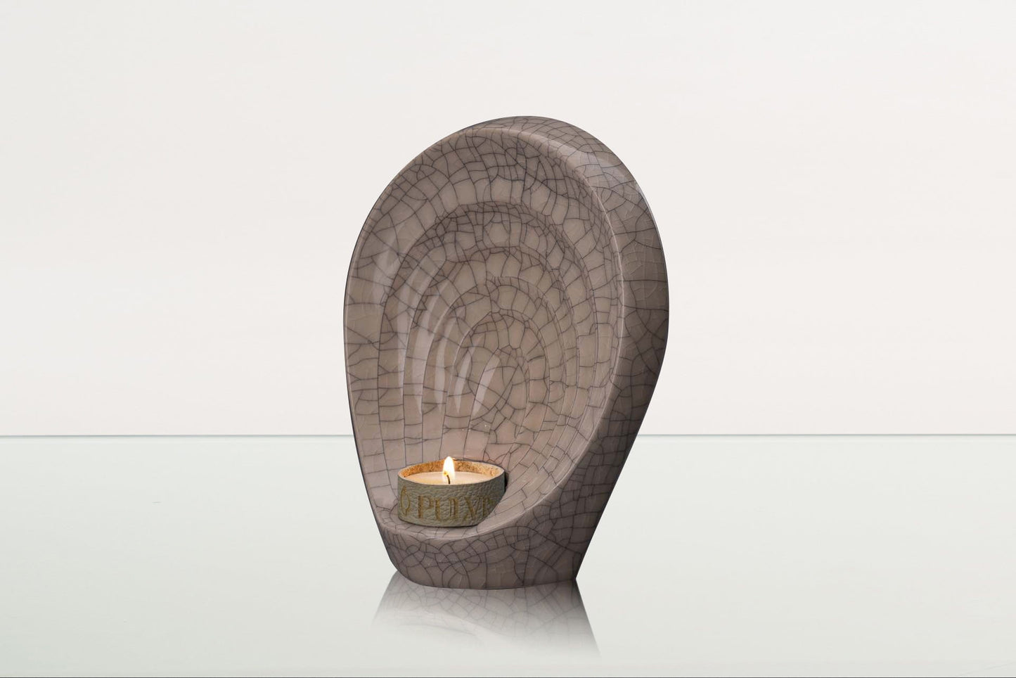 Pulvis Art Urns Keepsake Urn Handmade Cremation Keepsake Urn "Guardian" - Small Urn | Craquelure | Ceramic