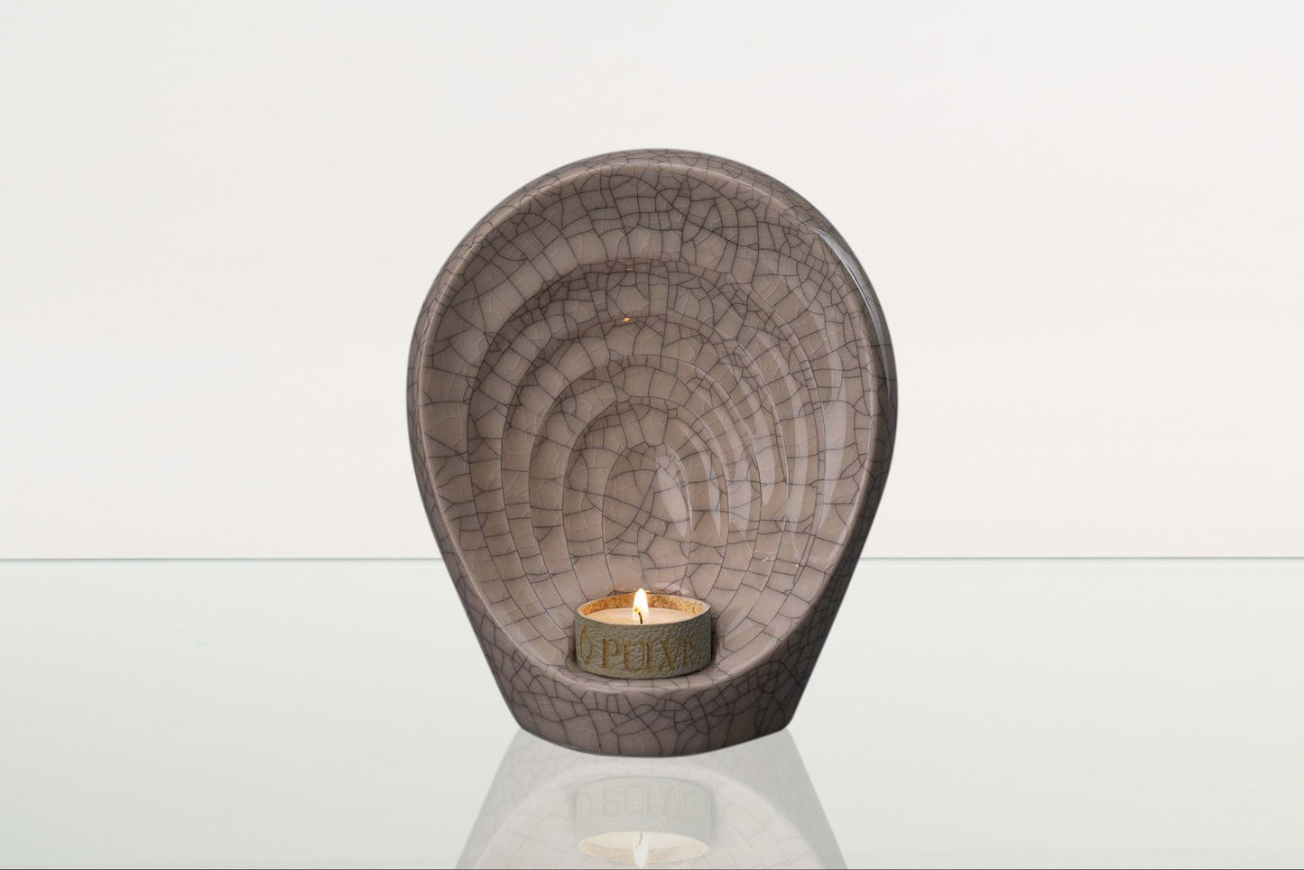 Pulvis Art Urns Keepsake Urn Handmade Cremation Keepsake Urn "Guardian" - Small Urn | Craquelure | Ceramic