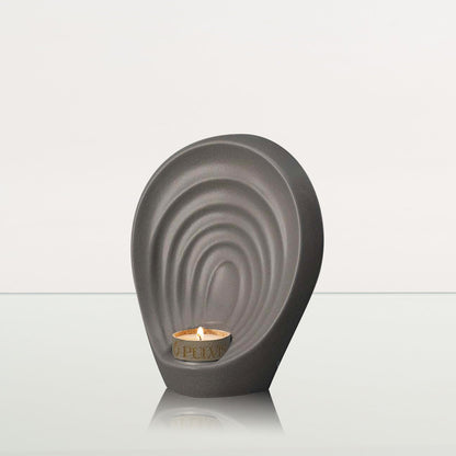 Handmade Cremation Keepsake Urn "Guardian" - Small Urn | Gray Matte | Ceramic - Pulvis Art Urns