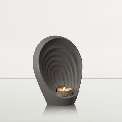 Handmade Cremation Keepsake Urn "Guardian" - Small Urn | Gray Matte | Ceramic - Pulvis Art Urns