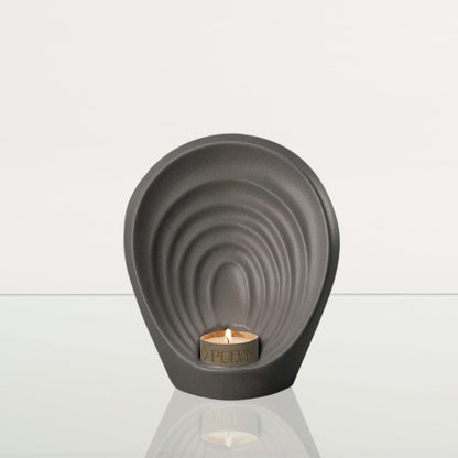 Handmade Cremation Keepsake Urn "Guardian" - Small Urn | Gray Matte | Ceramic - Pulvis Art Urns