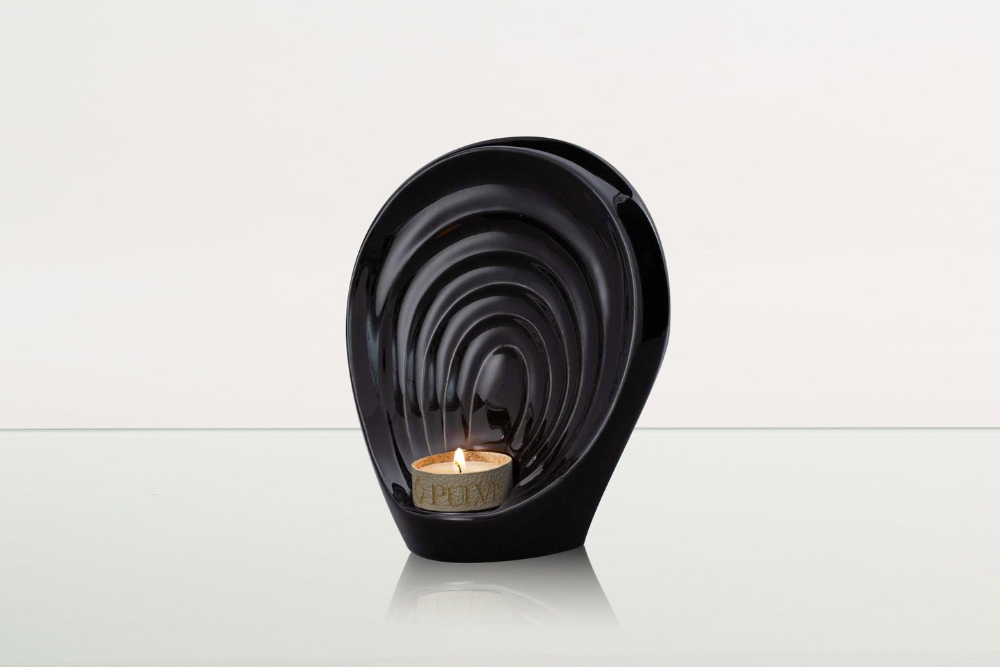 
                  
                    Pulvis Art Urns Keepsake Urn Handmade Cremation Keepsake Urn "Guardian" - Small Urn | Lamp Black | Ceramic
                  
                