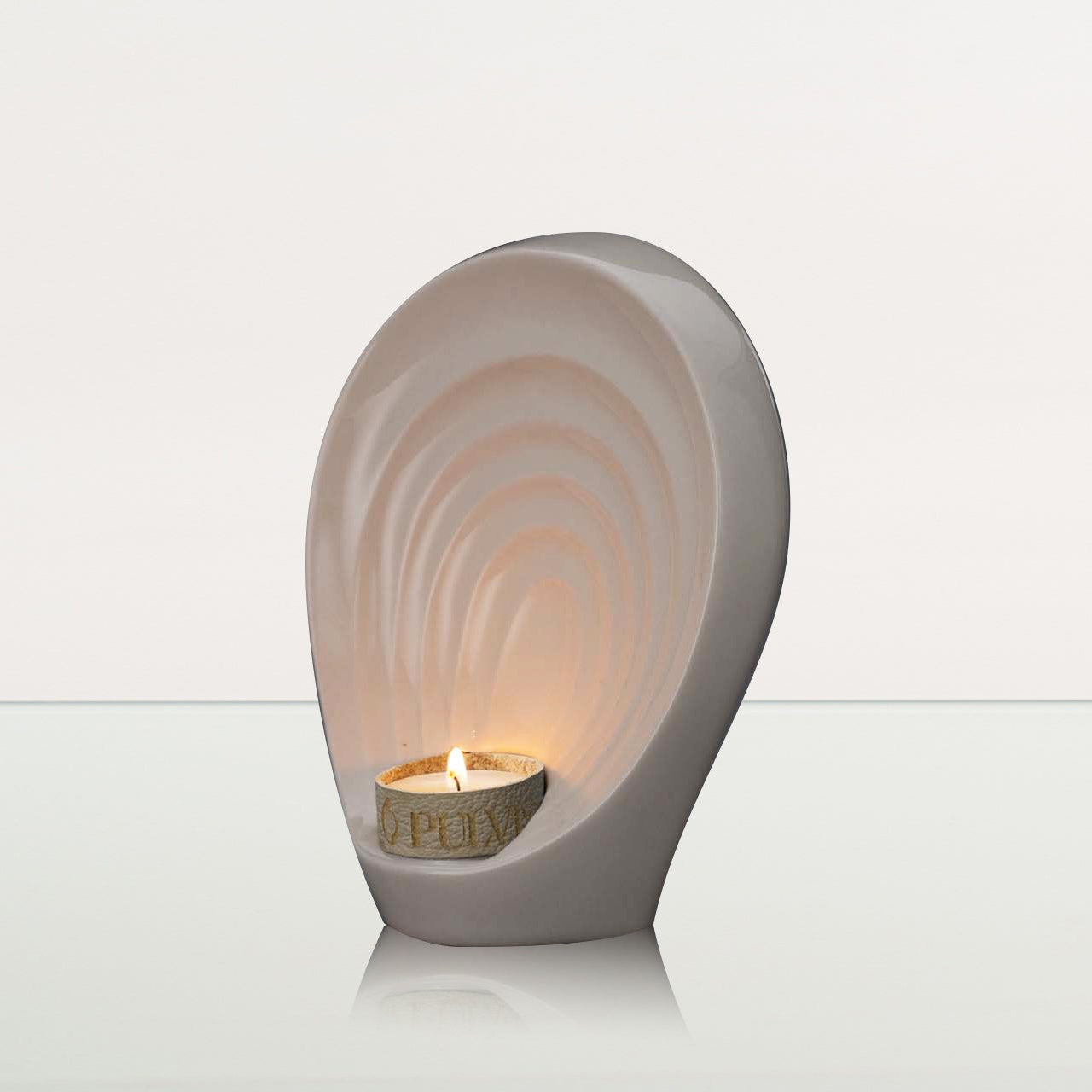 Handmade Cremation Keepsake Urn "Guardian" - Small Urn | Off-white | Ceramic - Pulvis Art Urns