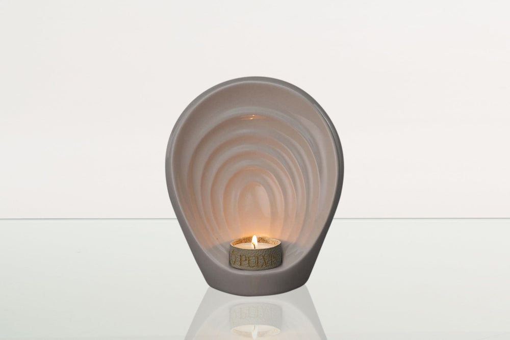 Pulvis Art Urns Keepsake Urn Handmade Cremation Keepsake Urn "Guardian" - Small Urn | Transparent | Ceramic