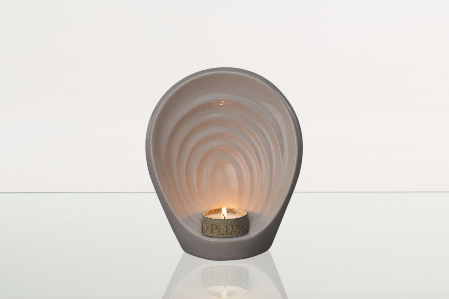 Pulvis Art Urns Keepsake Urn Handmade Cremation Keepsake Urn "Guardian" - Small Urn | Transparent | Ceramic