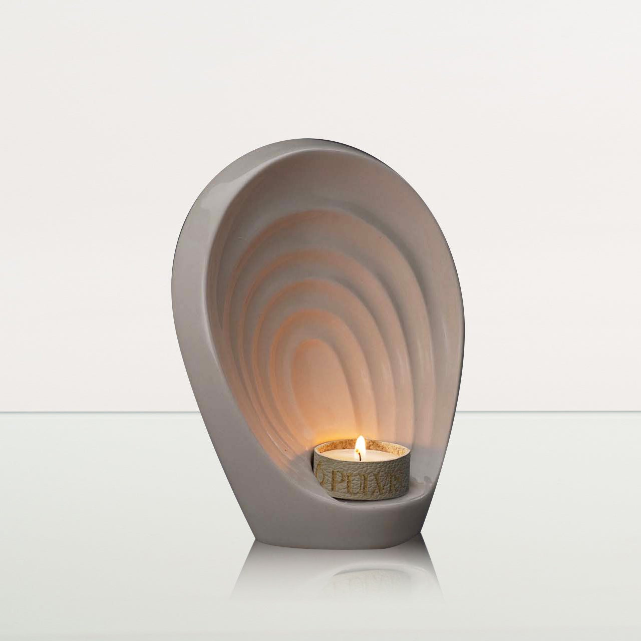 Handmade Cremation Keepsake Urn "Guardian" - Small Urn | Off-white | Ceramic - Pulvis Art Urns