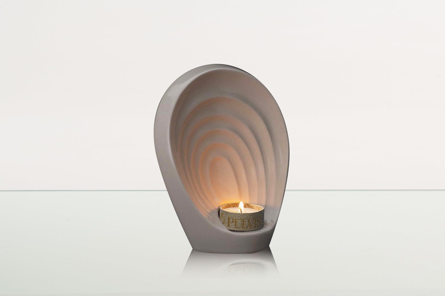 Pulvis Art Urns Keepsake Urn Handmade Cremation Keepsake Urn "Guardian" - Small Urn | Transparent | Ceramic