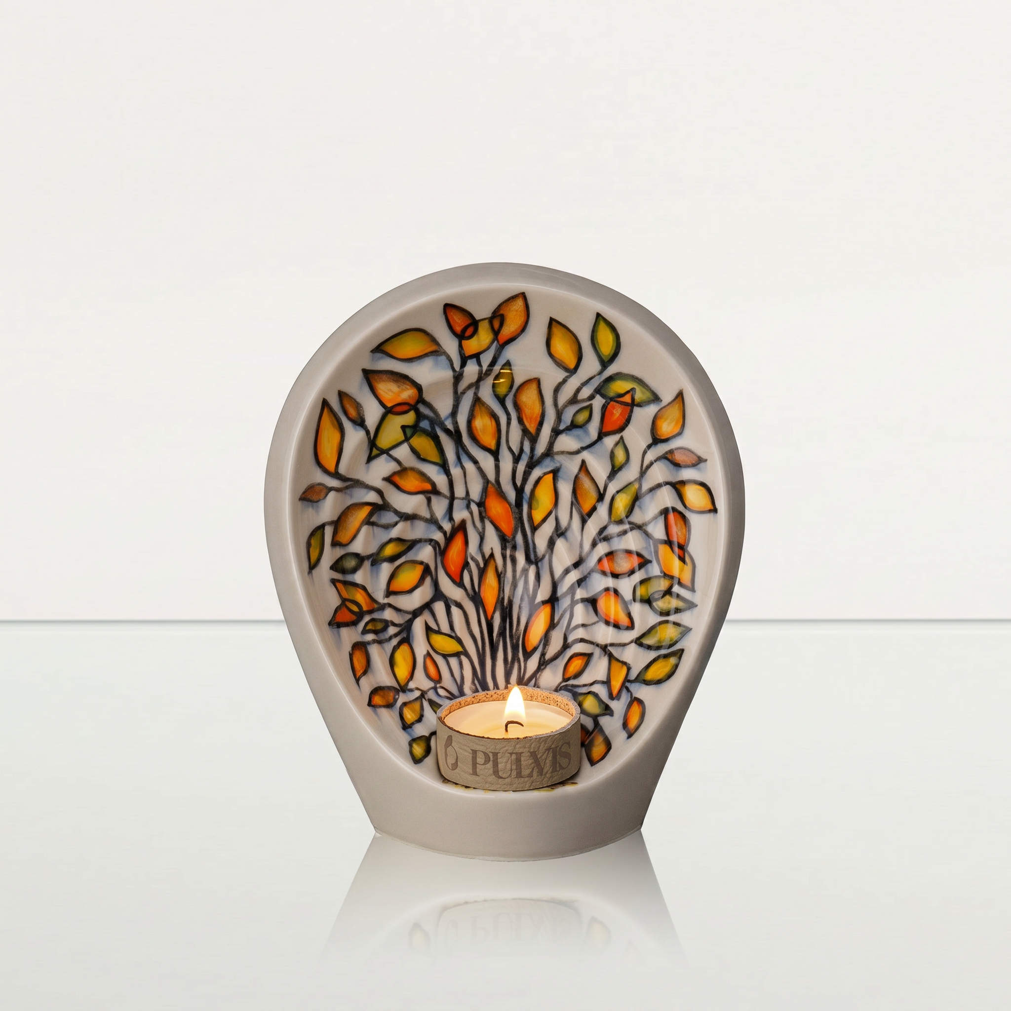 Guardian Keepsake - Hand Decorated Urn for Ashes "Autumn" - Ceramic - Pulvis Art Urns