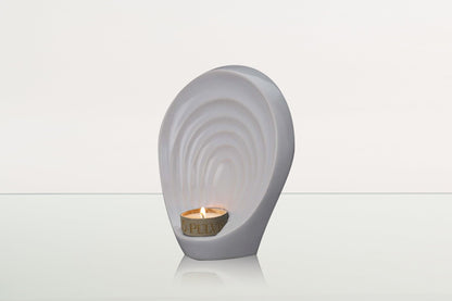 Handmade Cremation Keepsake Urn "Guardian" - Small Urn | White | Ceramic - Pulvis Art Urns