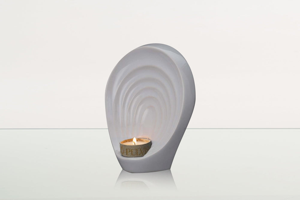 
                  
                    Pulvis Art Urns Keepsake Urn Handmade Cremation Keepsake Urn "Guardian" - Small Urn | White | Ceramic
                  
                