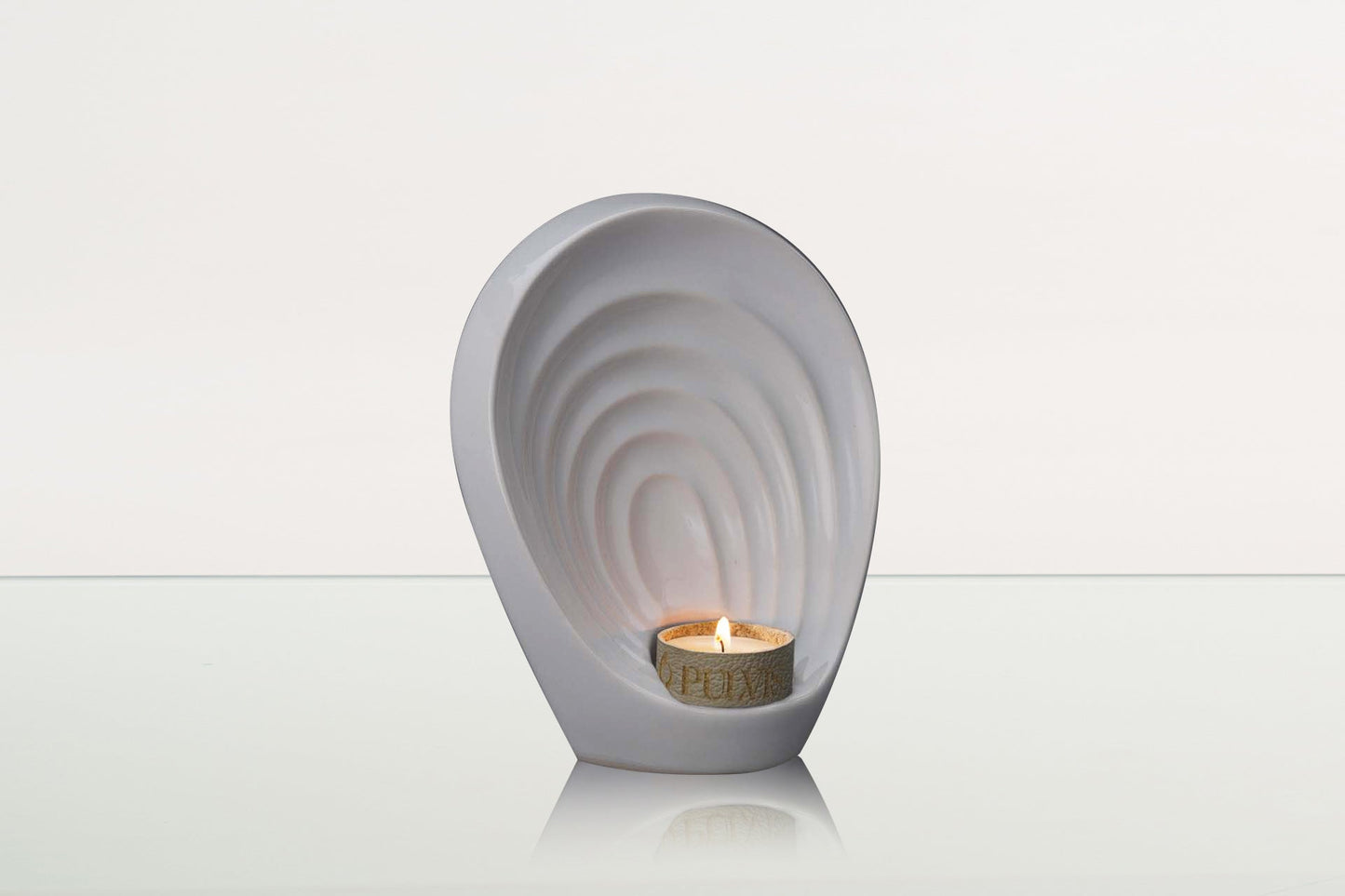 Pulvis Art Urns Keepsake Urn Handmade Cremation Keepsake Urn "Guardian" - Small Urn | White | Ceramic