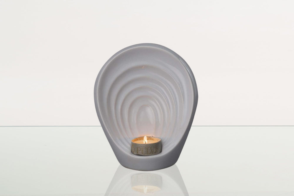 Pulvis Art Urns Keepsake Urn Handmade Cremation Keepsake Urn "Guardian" - Small Urn | White | Ceramic