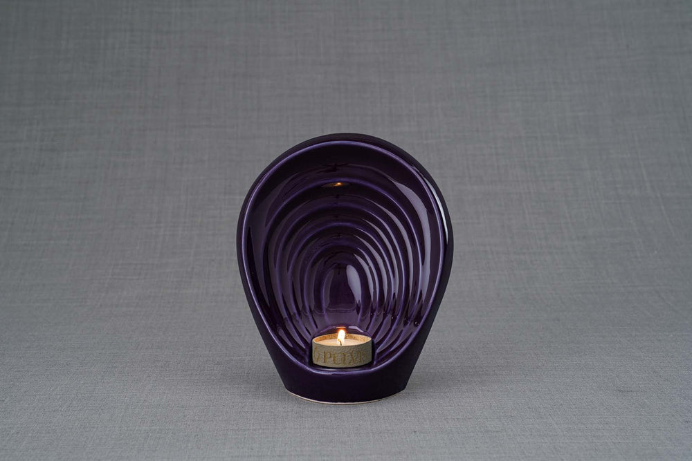 Pulvis Art Urns Keepsake Urn Handmade Cremation Keepsake Urn "Guardian" - Small | Violet | Ceramic