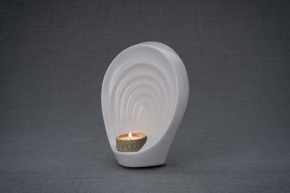 
                  
                    Pulvis Art Urns Keepsake Urn Handmade Cremation Keepsake Urn "Guardian" - Small | White | Ceramic
                  
                